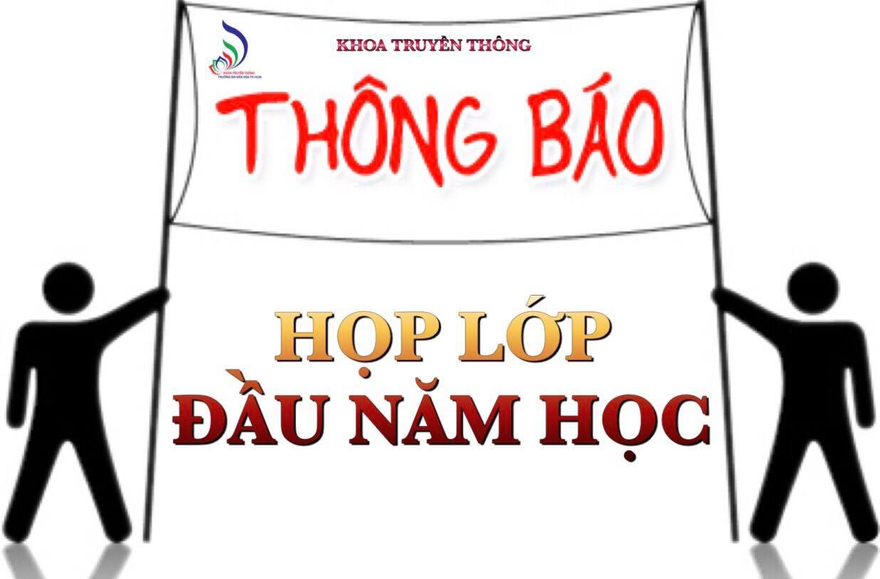 THÔNG BÁO HỌP LỚP ĐẦU NĂM HỌC