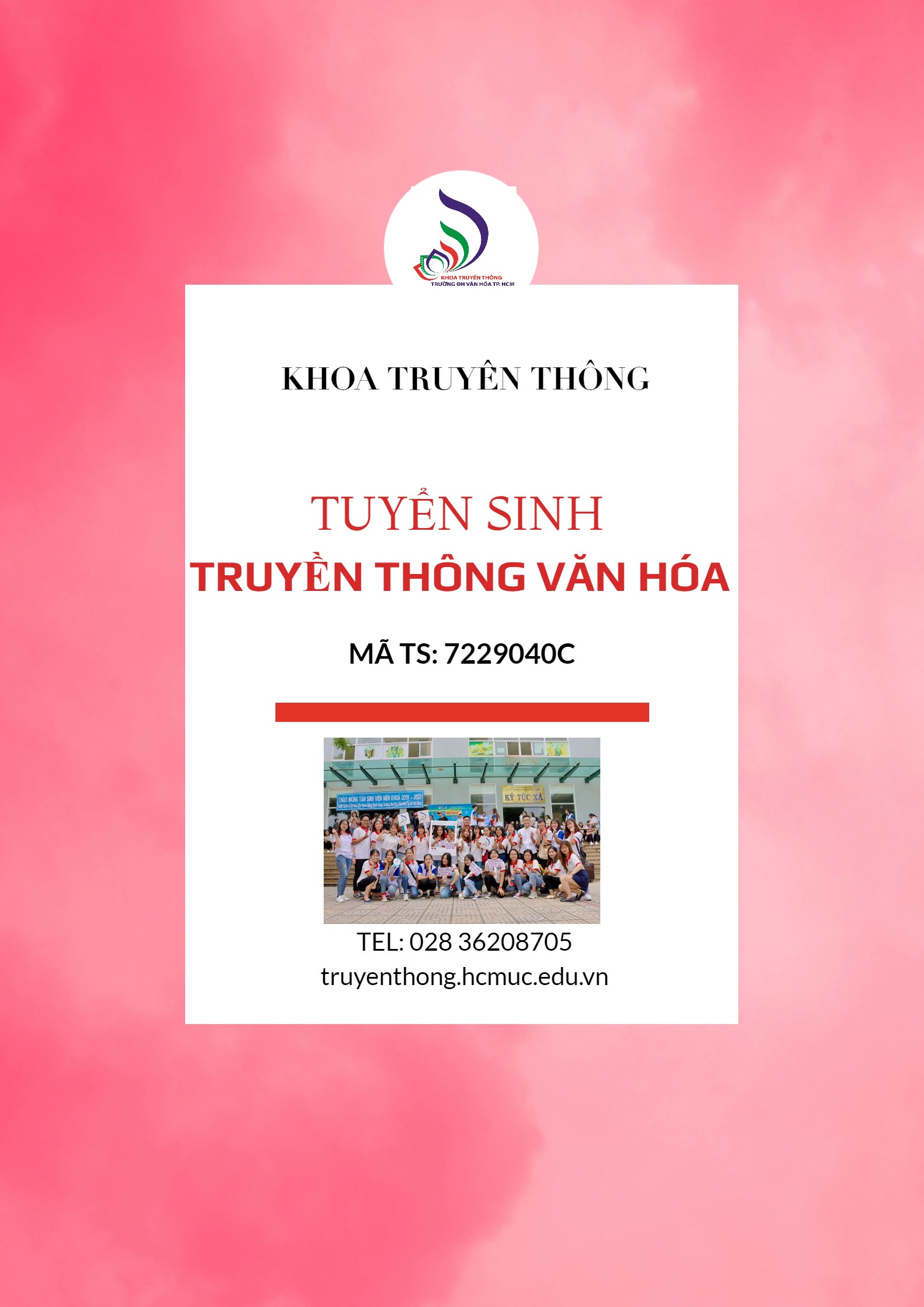 THÔNG TIN TUYỂN SINH CHUYÊN NGÀNH TRUYỀN THÔNG VĂN HÓA